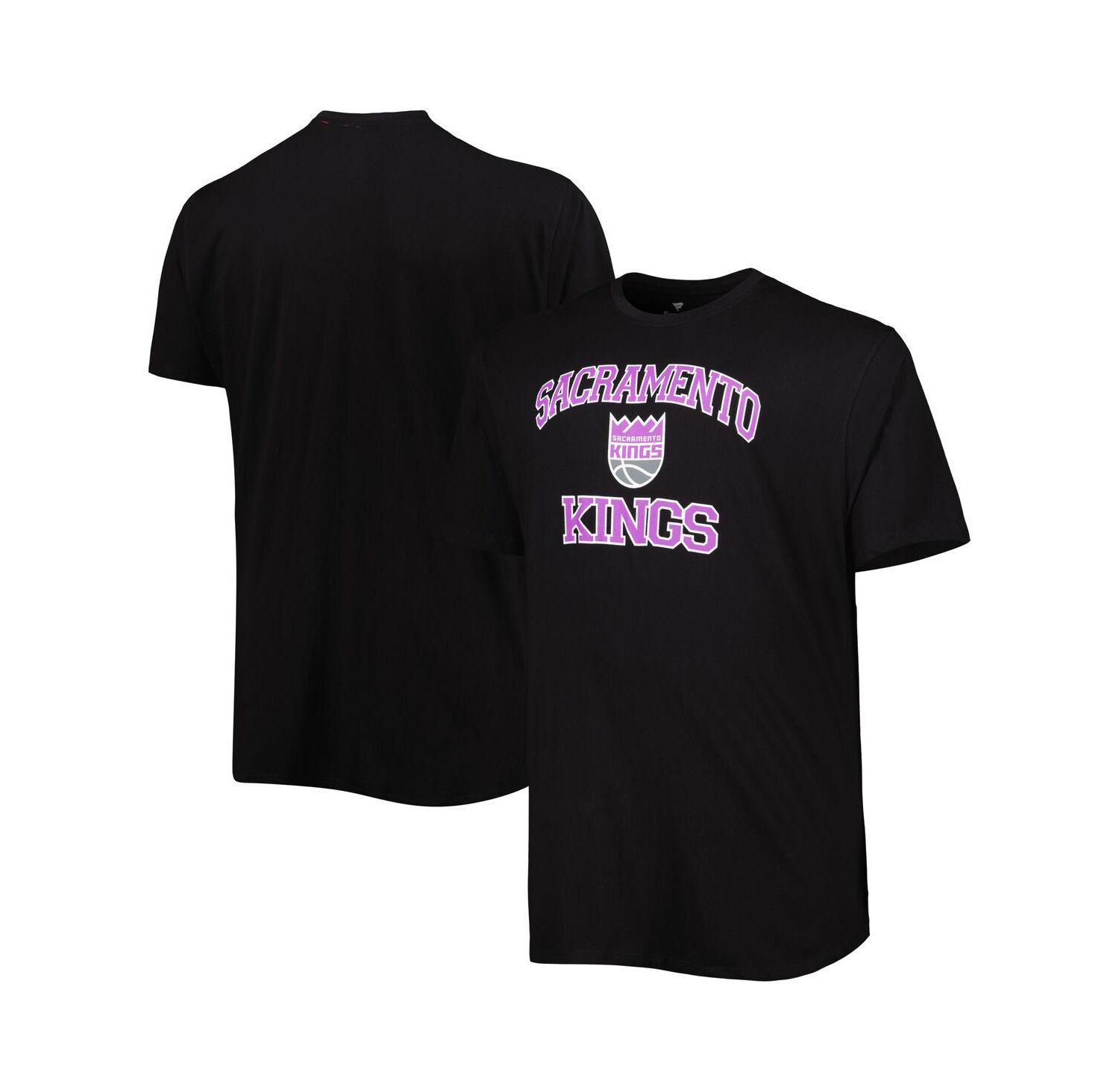 Men's Black Sacramento Kings Big and Tall Heart and Soul T-shirt