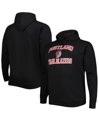 Men's Black Portland Trail Blazers Big and Tall Heart and Soul Pullover Hoodie