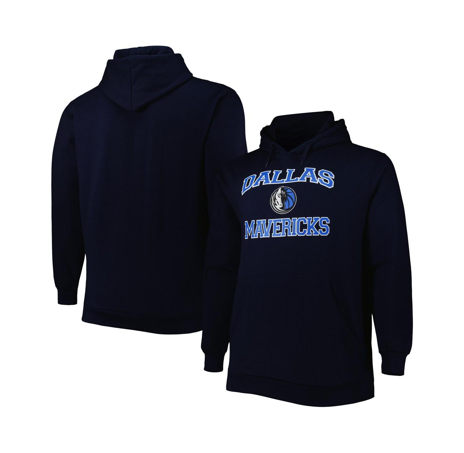 Men's Navy Dallas Mavericks Big and Tall Heart and Soul Pullover Hoodie