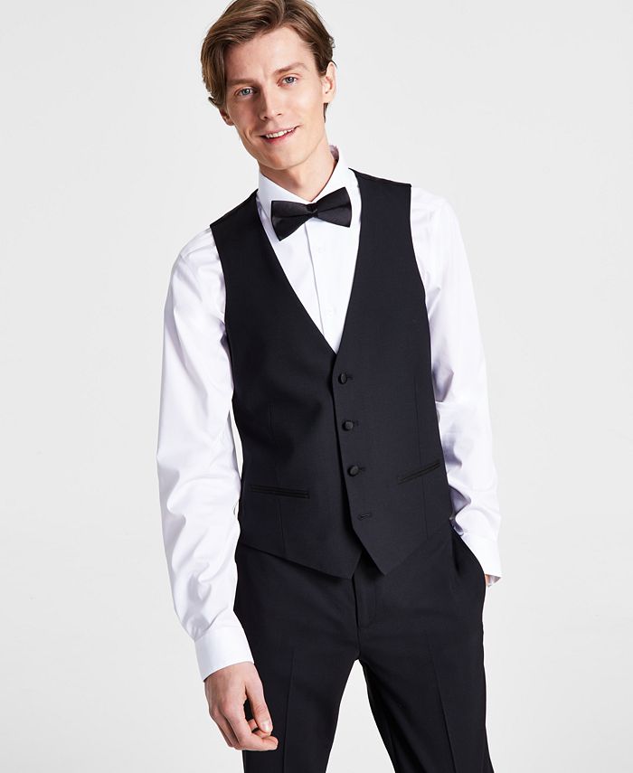 Bar III Men's Slim-Fit Faille-Trim Tuxedo Vest, Created for Macy's - Macy's