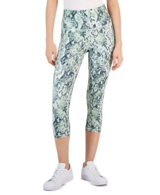 ID Ideology - Women's Snake-Print Cropped High-Rise Leggings