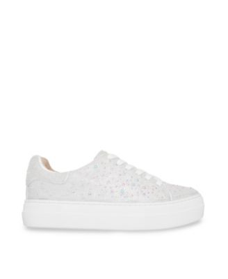 Betsey Johnson Sidny Lace-Up Rhinestone Platform Sneakers