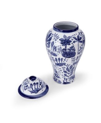 Landscape Ceramic Canister with Lid