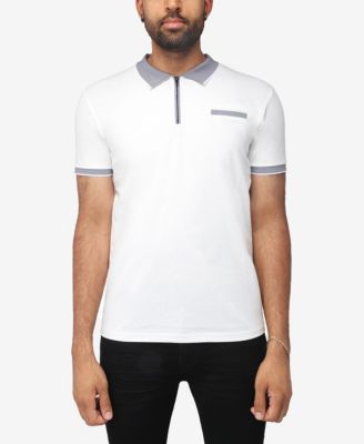 X RAY Men's XRAY Short Sleeve Zip-Neck Polo