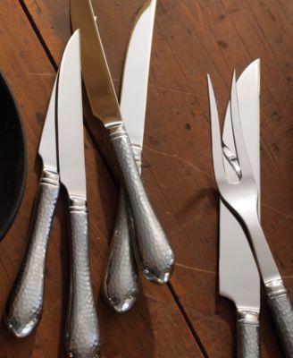 Hammered Antique Like 4 Pieces Steak Knife Set