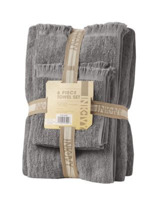 CLOSEOUT! Ink &amp; Ivy Nova Dobby Slub 6 Piece Cotton Towel Set