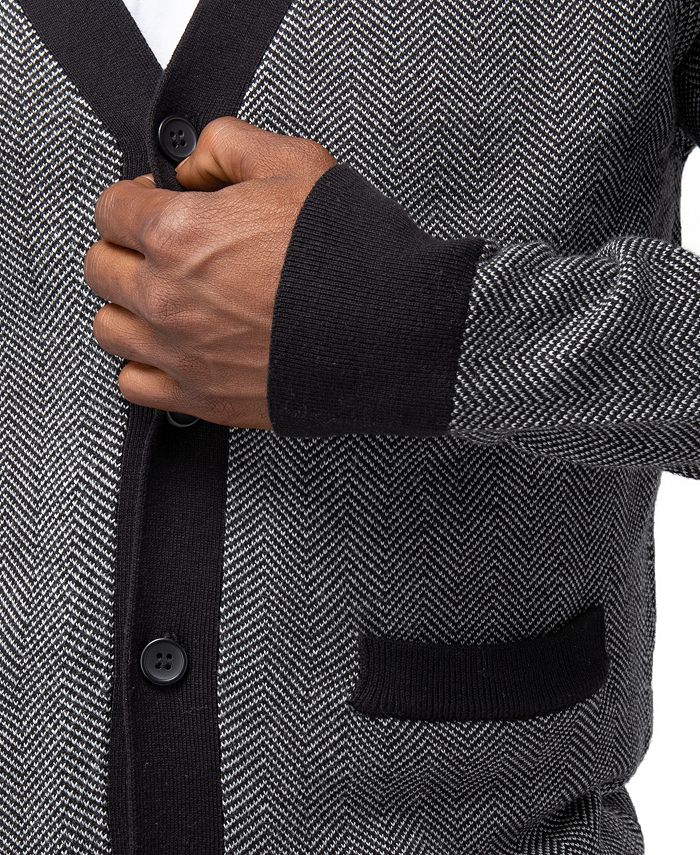 XRay Men's Herringbone Cardigan Sweater & Reviews Sweaters Men