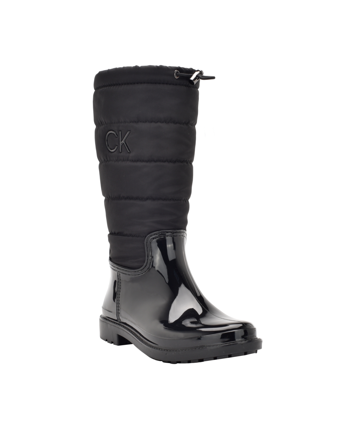 Women's Siston Pull-on Lug Sole Logo Cold Weather Rain Boots - Black