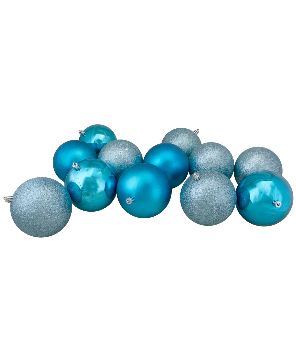 Northlight 32 Count Shatterproof 4-finish Christmas Ball Ornaments 80mm Set, 3.25" In Blue