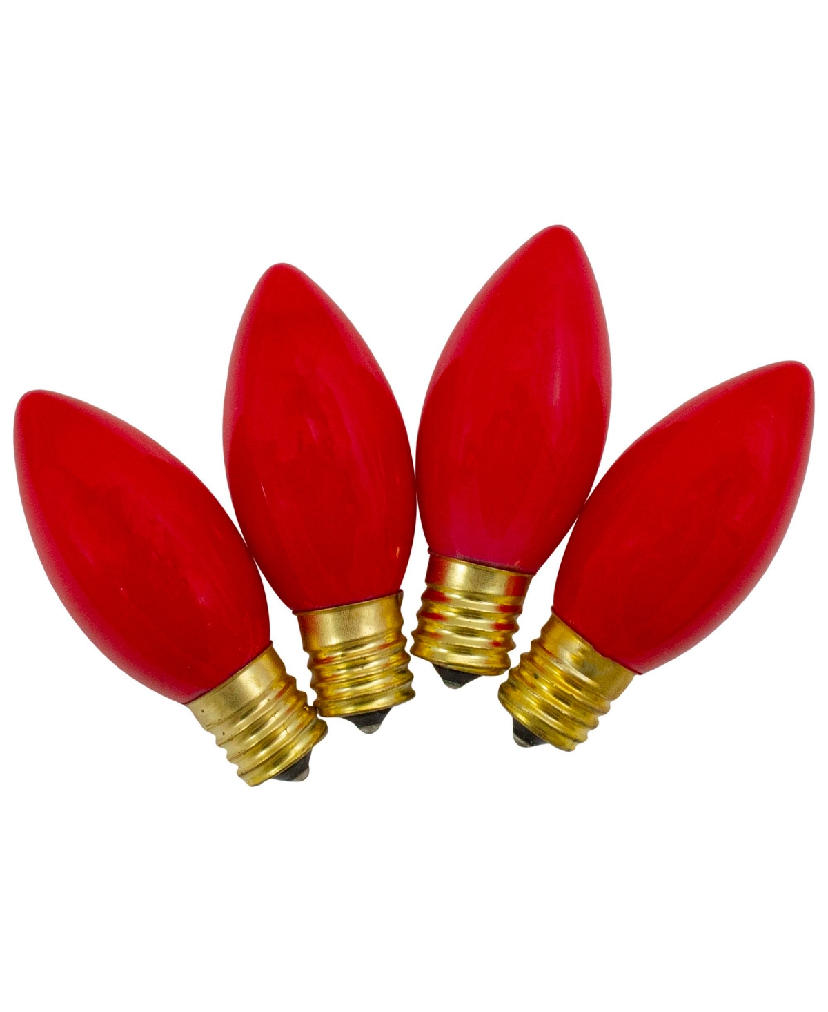 Northlight 3" C9 Opaque Christmas Replacement Bulbs, Set Of 4 In Red
