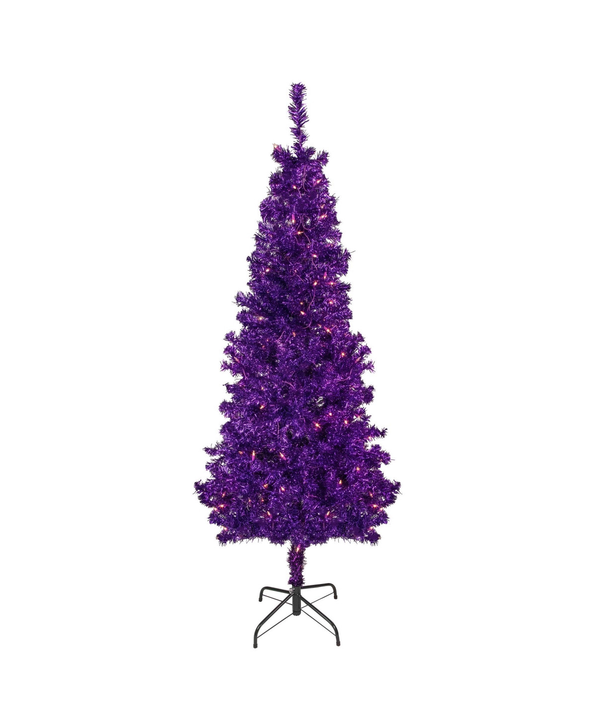 Northlight Pre- Lit Artificial Tinsel Christmas Tree With Clear Lights,