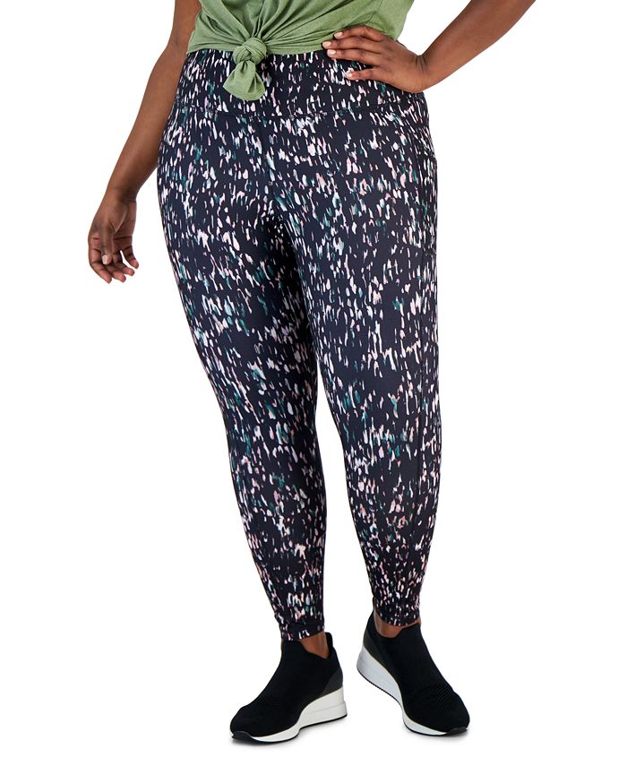 ID Ideology Plus Size Soft Sprint Printed 7/8-Leggings, Created for Macy's  - Macy's