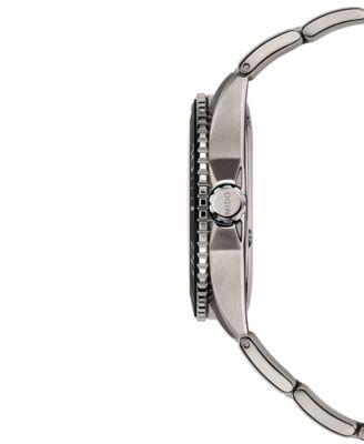 Men's Swiss Automatic Ocean Star Silver-Tone Titanium Bracelet Watch 43mm