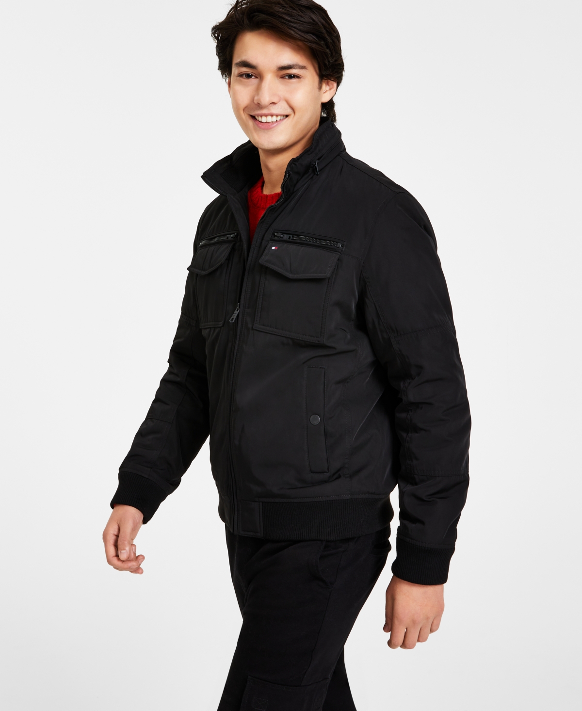 Tommy Hilfiger Men's Four-Pocket Filled Performance Bomber Jacket