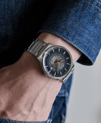 Men's Swiss Automatic Commander Stainless Steel Bracelet Watch 40mm