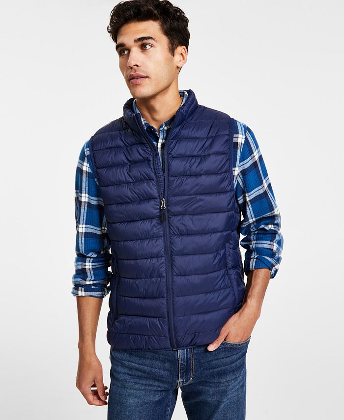 Club Room Men's Quilted Packable Puffer Vest, Created for Macy's Macy's