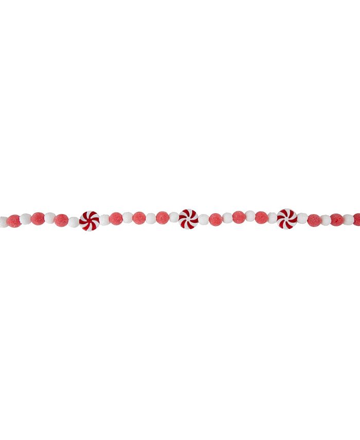 Northlight 4' Red and White Peppermint Candy Christmas Garland, 1 - Food 4  Less