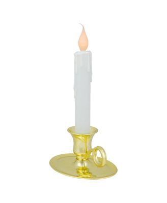 Pre- Lit Led Lighted Christmas Candle Lamp With Oval Handle Base, 8"