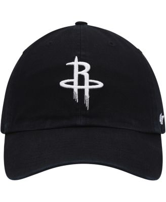 Men's '47 Black Houston Rockets Team Clean Up Adjustable Hat