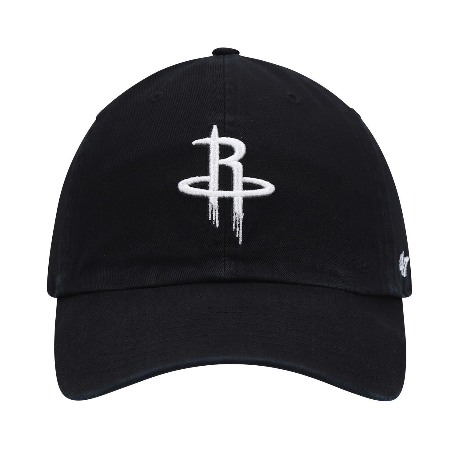 Men's '47 Black Houston Rockets Team Clean Up Adjustable Hat