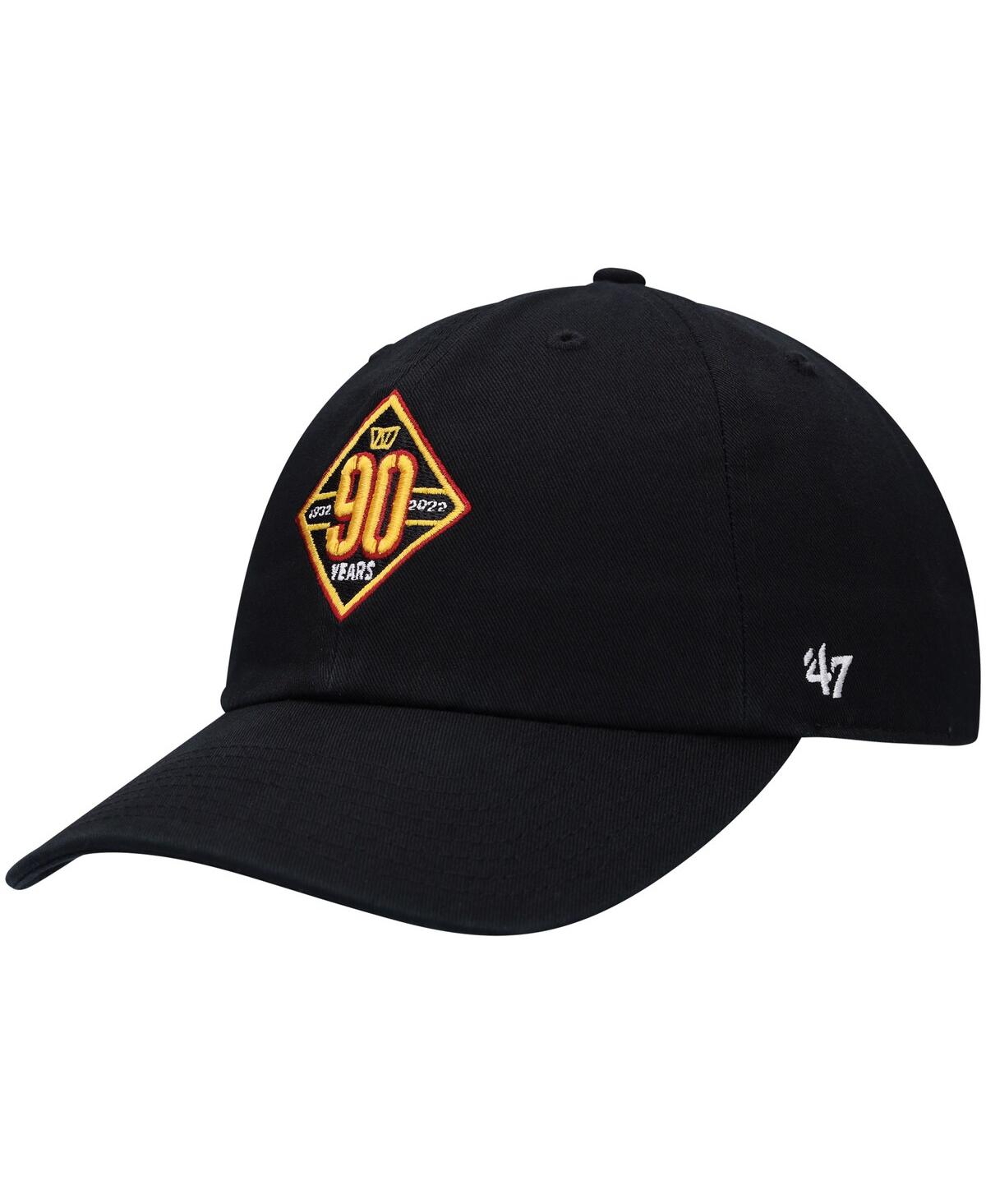 Men's '47Washington Commanders 90th Season Clean Up Adjustable Hat - Black