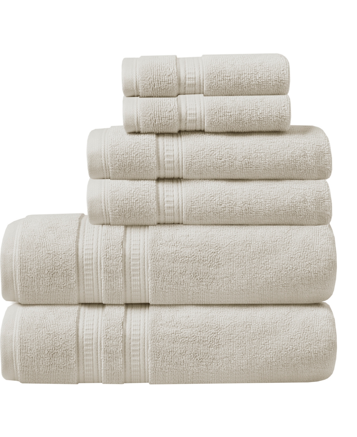 Beautyrest Plume Feather Touch Silvadur Cotton 6pc. Towel Set Bedding In Ivory/cream