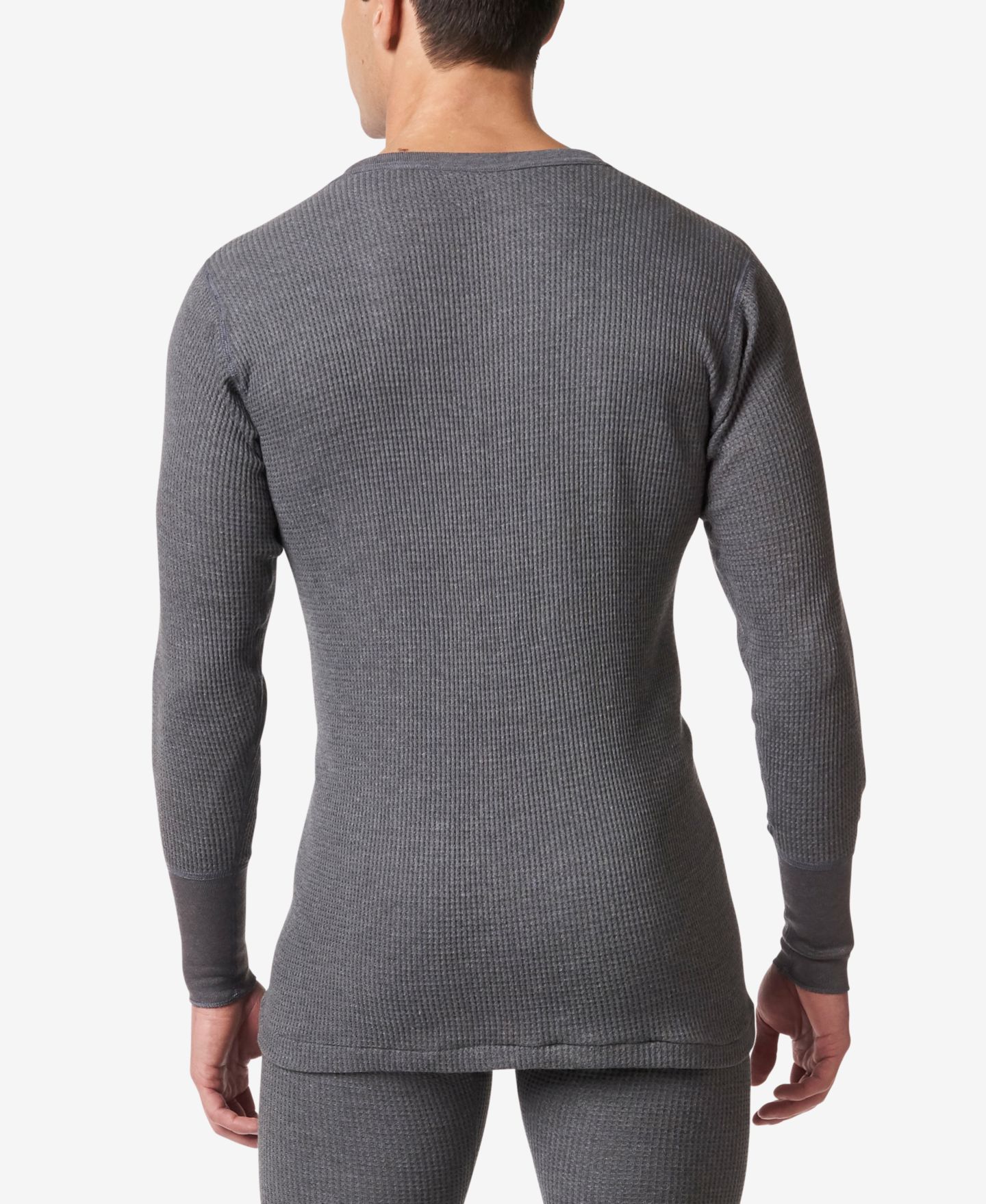 Бельё Undershirt для мужчин, вафельная ткань, термоткань — Stanfield's, цвет: Угольный — фото 2