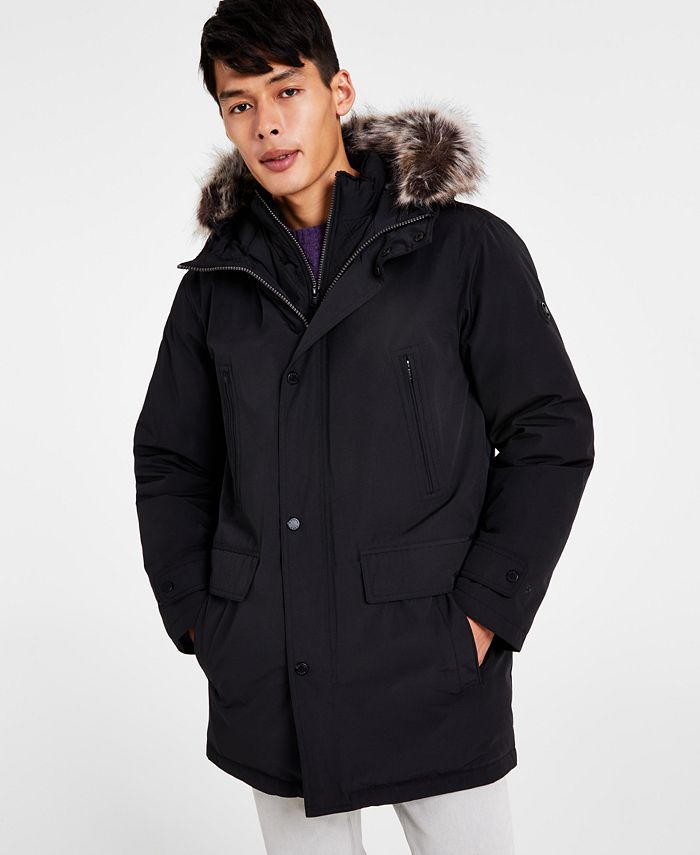 Big And Tall Monogram Hooded Parka