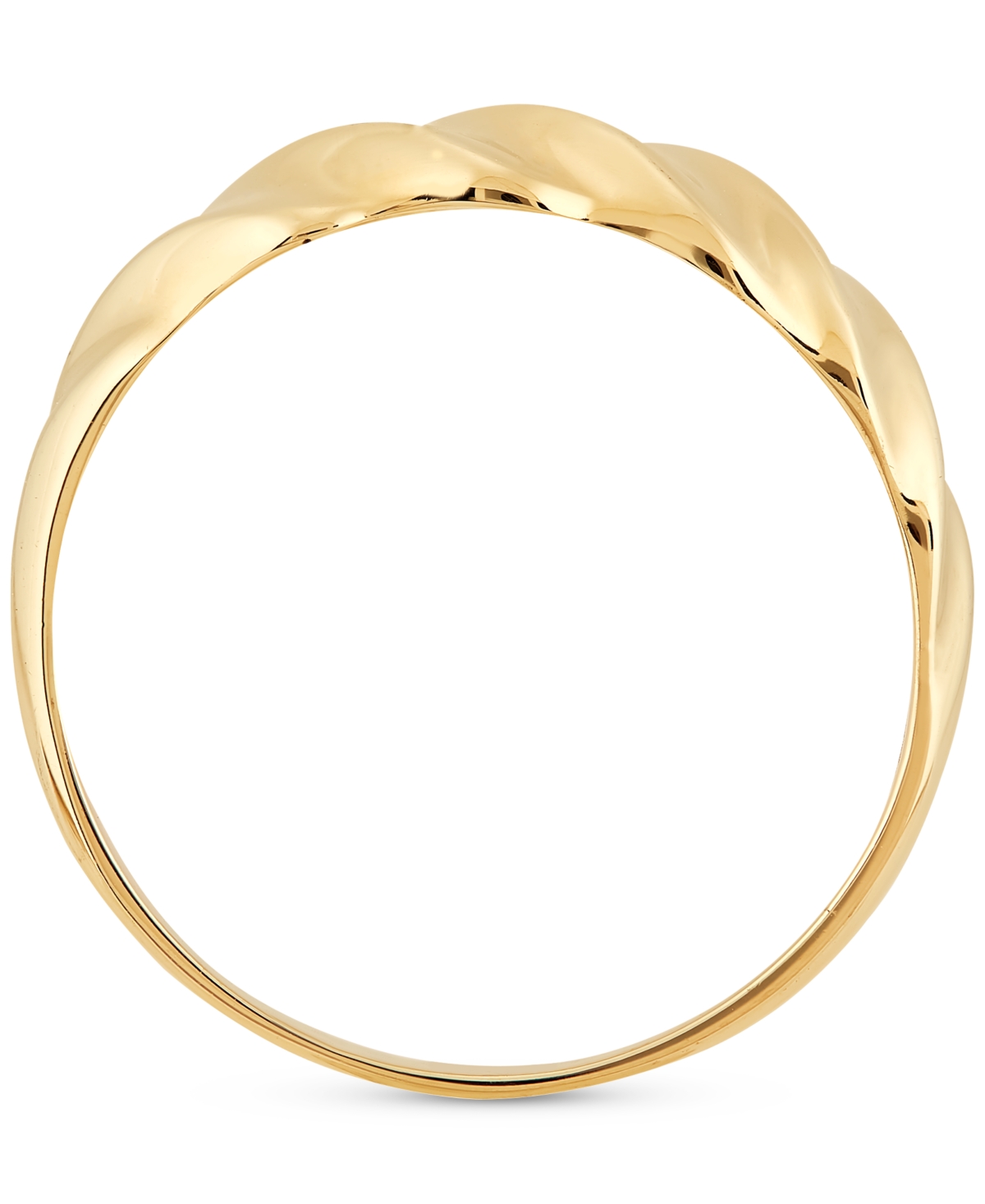 Polished Wavy Design Statement Ring in 10k Gold, Created for Macy's