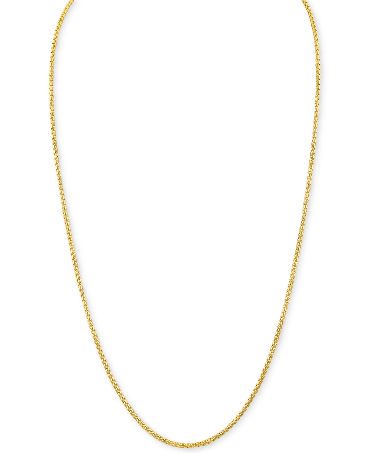 Box Link 24" Chain Necklace, Created for Macy's - Silver