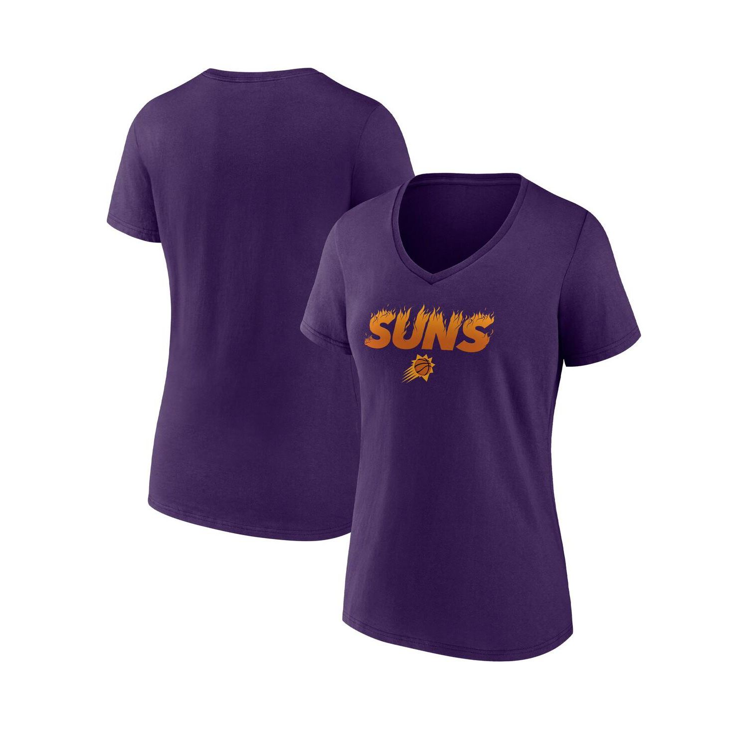 Women's Purple Phoenix Suns Hometown Collection On Fire V-Neck T-shirt