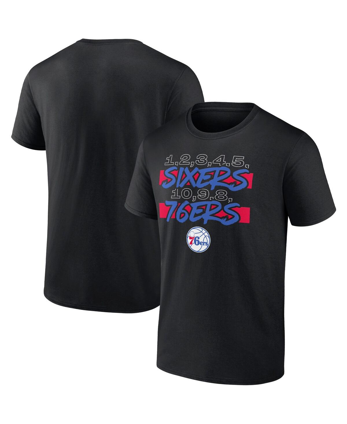 Fanatics Branded Black Philadelphia 76ers Count Hometown Collection T-shirt In Black