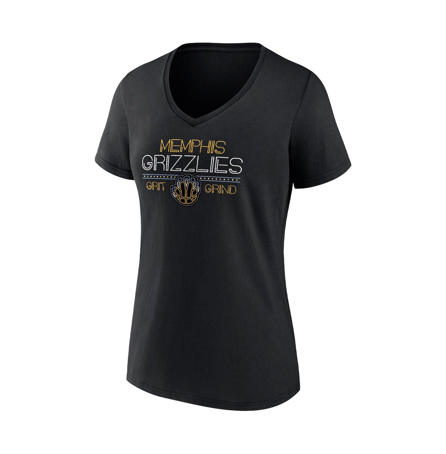 Женская футболка Fanatics Black Memphis Grizzlies Hometown Collection Grit Grind V-Neck — фото 4