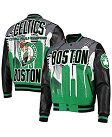 Men's Black Boston Celtics Remix Varsity Full-Zip Jacket