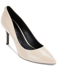 Karl lagerfeld paris royale point toe shop leather pumps