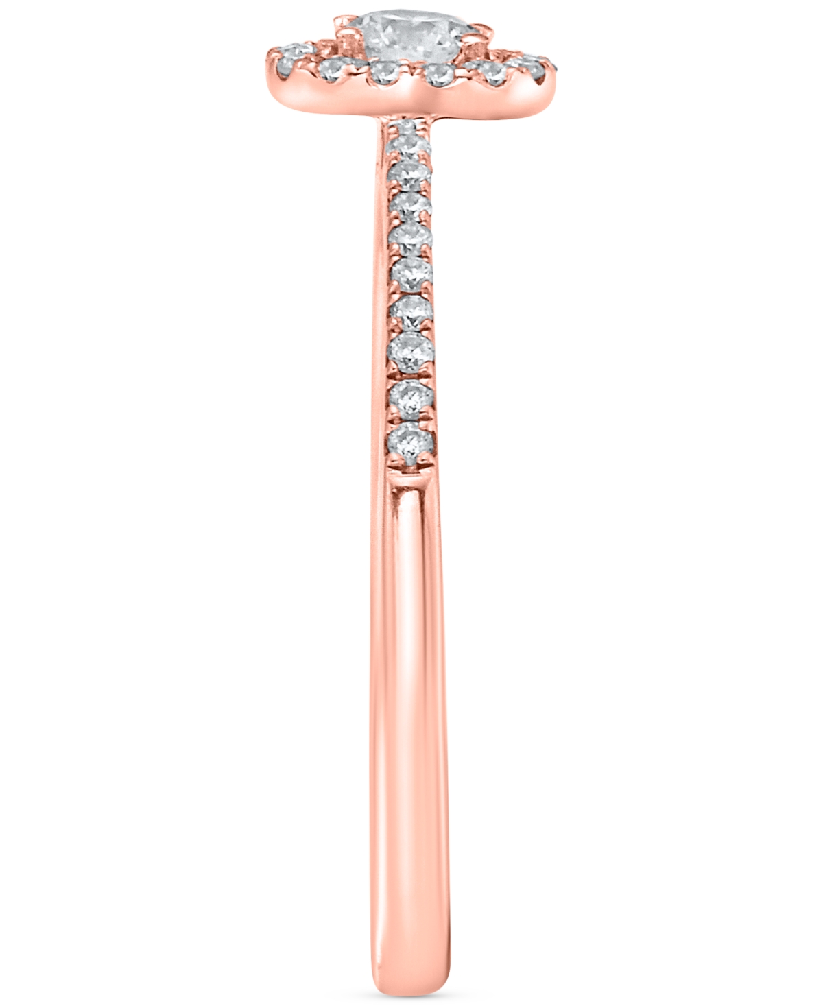 Diamond Halo Engagement Ring (1/4 ct. t.w.) in 14k White, Yellow or- Rose Gold