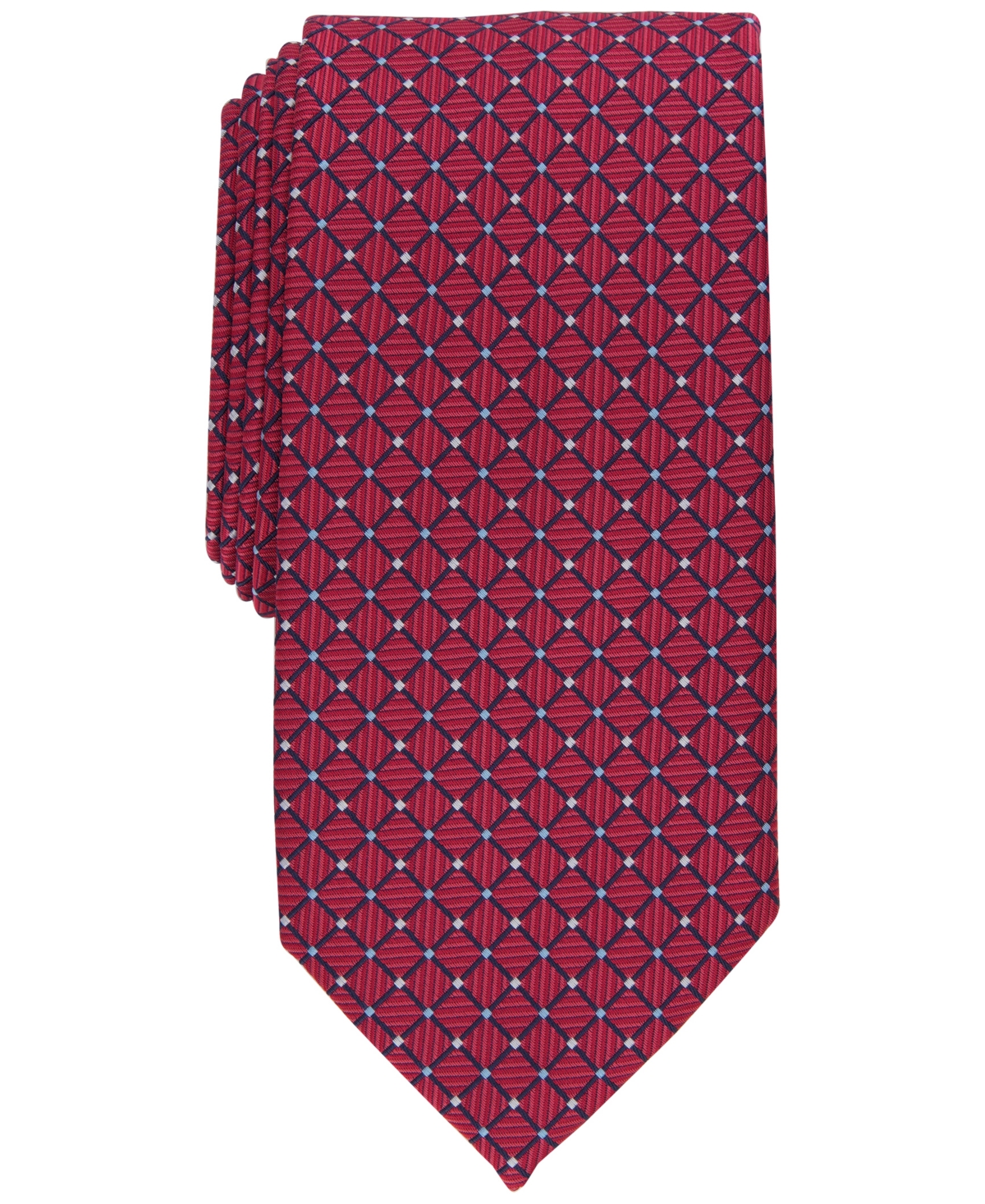 Club Room Men's Kaur Classic Geometric Neat Tie, Created For Macy's In Red
