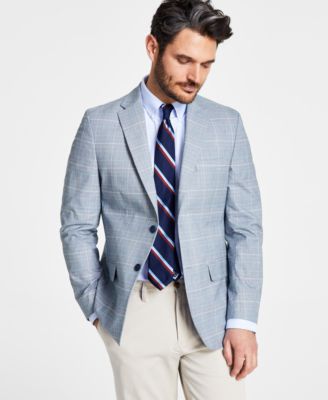 Tommy Hilfiger - Men's Modern-Fit Plaid Cotton Sport Coat