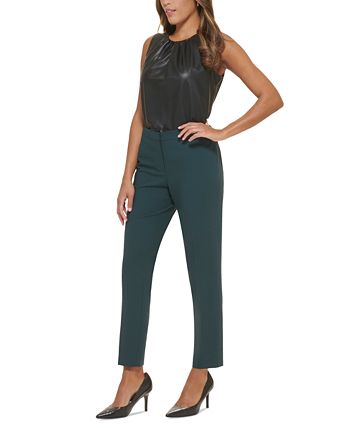 Calvin Klein Petite Lux Highline Straight-Leg Pants & Reviews - Wear to  Work - Petites - Macy's