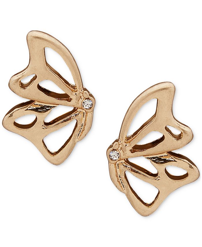 lonna & lilly GoldTone Pavé Filigree Butterfly Stud Earrings Macy's