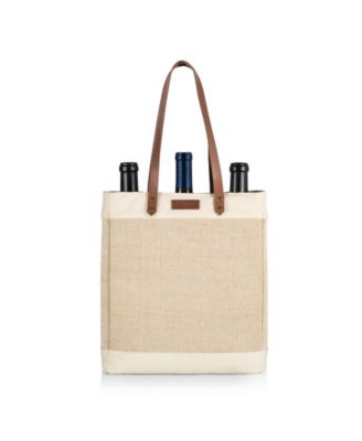 Legacy Pinot Jute 3 Bottle Insulated Wine Bag
