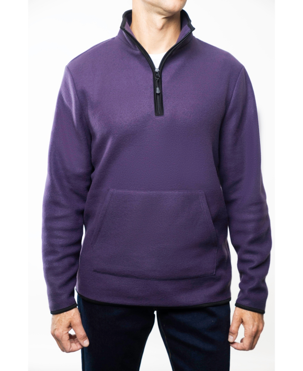 Lazer Men's Polar Fleece Quarter Zip Sweatshirt, Created for Macy's