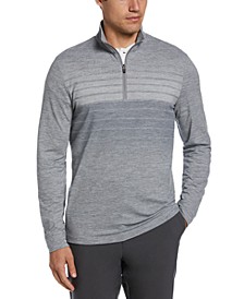 Men's Water-Repellent Gradient Stripe 1/4-Zip Golf Sweater