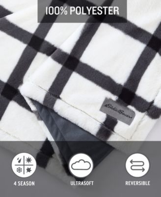 CLOSEOUT! Plaid Faux Fur 2-Pc. Throw, 50" x 60" & Decorative Pillow, 20" x 20" Set