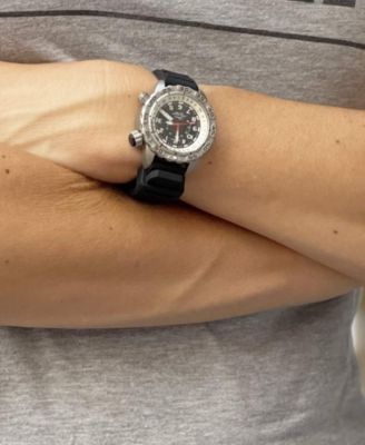 Women's Jane Black Silicone Strap Watch 35mm