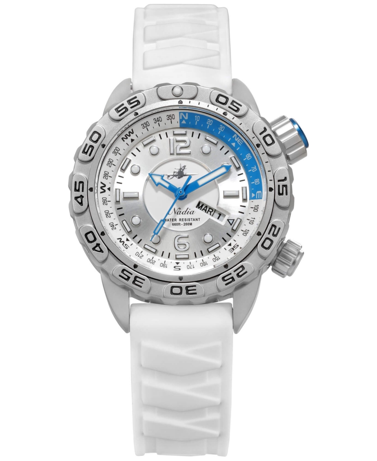Women's Automatic Nadia White Silicone Strap Watch 35mm - Whitewater