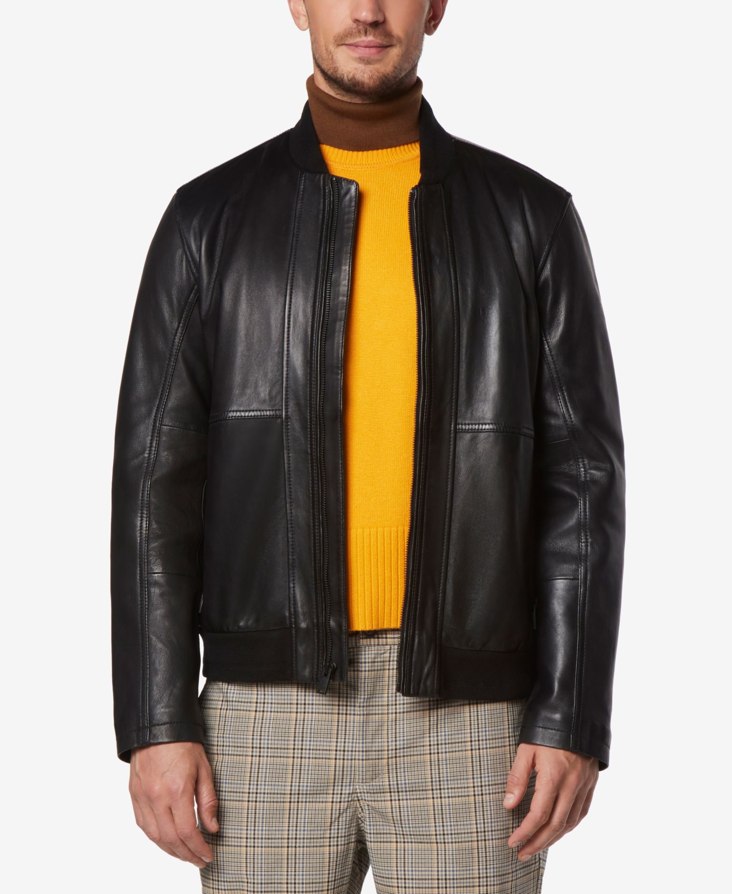 Men's MacNeil Smooth Genuine Leather Bomber Jacket