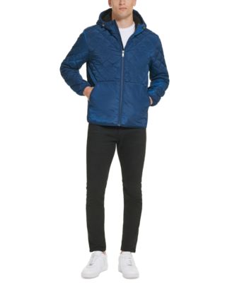 Men's Diamond Quilted Hooded Jacket