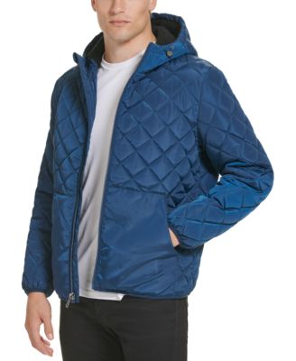 Men's Diamond Quilted Hooded Jacket