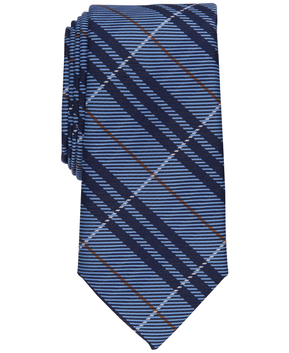 Club Room Men's Powell Plaid Tie, Created For Macy's In Navy